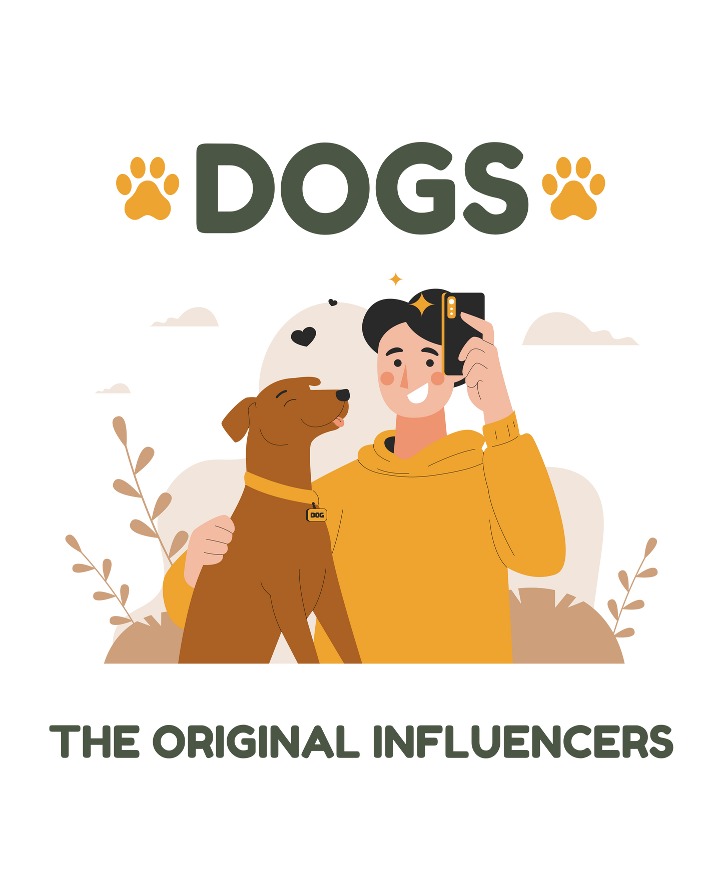 Dogs The Original Influencers - Unisex Classic Crew T-Shirt