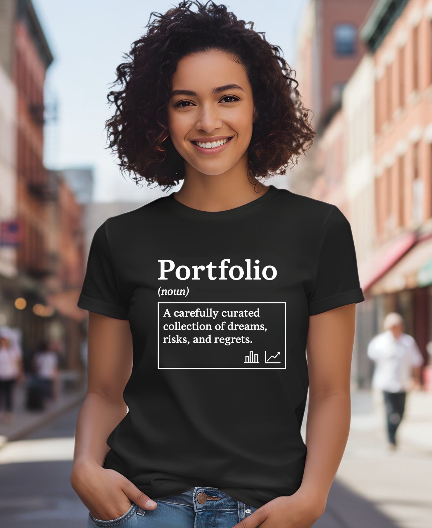 Portfolio - Black - Unisex Classic Crew T-Shirt